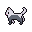 A walking pixel cat