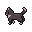 A walking pixel cat