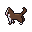 A walking pixel cat